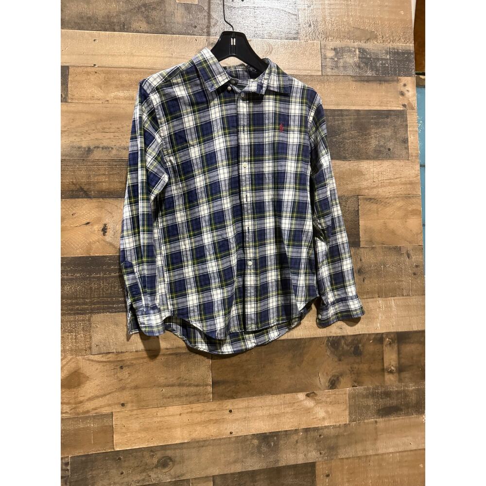 Ralph Lauren- Blue/Green- Plaid Button Down- Size L